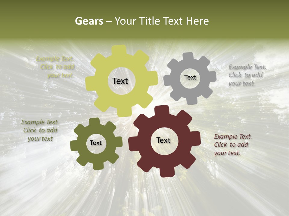 A Sun Burst In The Middle Of A Forest PowerPoint Template