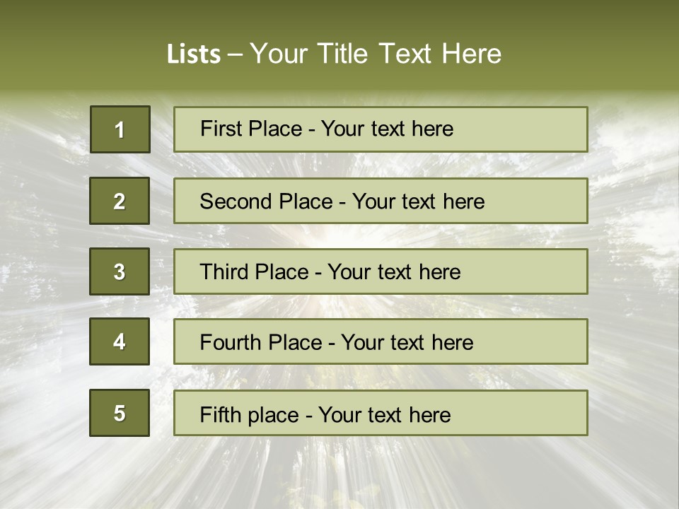 A Sun Burst In The Middle Of A Forest PowerPoint Template