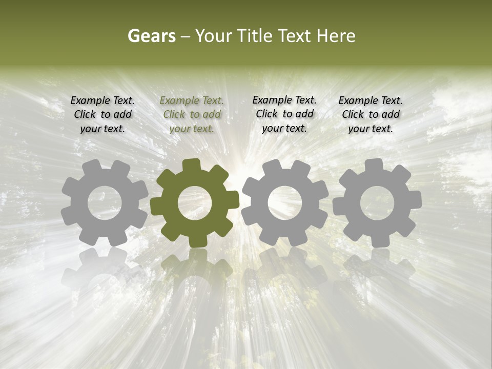 A Sun Burst In The Middle Of A Forest PowerPoint Template