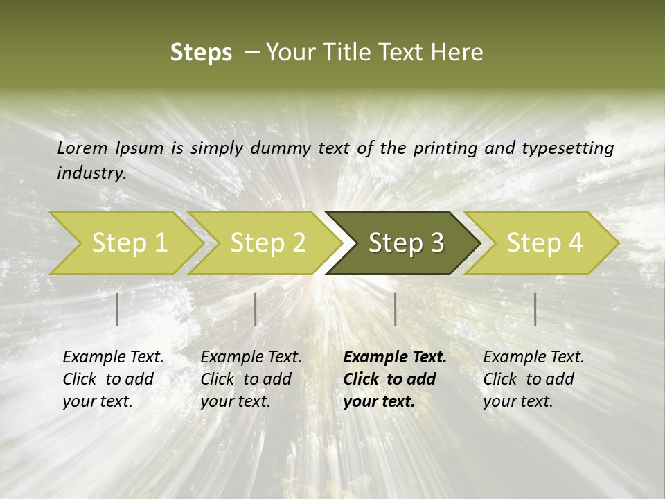 A Sun Burst In The Middle Of A Forest PowerPoint Template