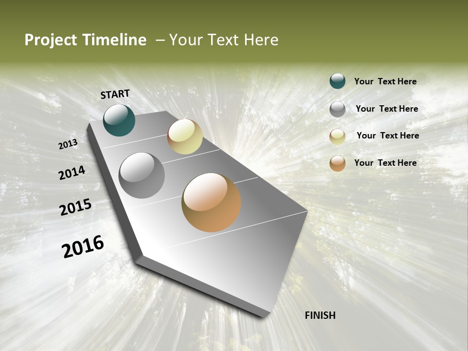 A Sun Burst In The Middle Of A Forest PowerPoint Template