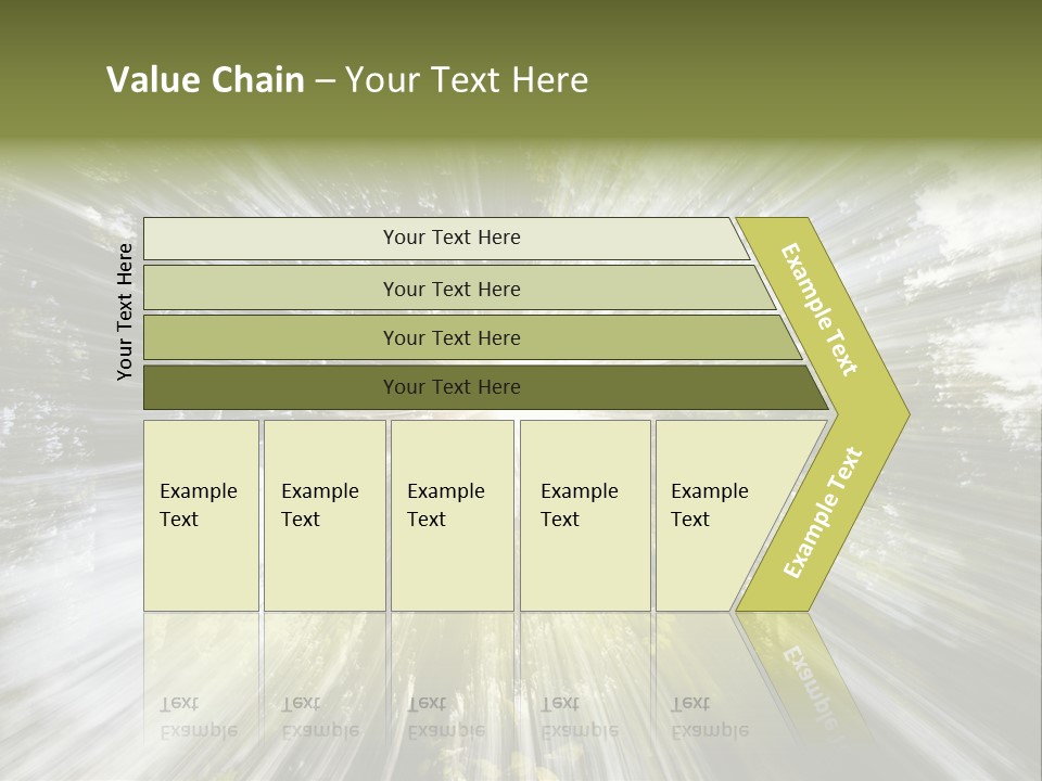 A Sun Burst In The Middle Of A Forest PowerPoint Template
