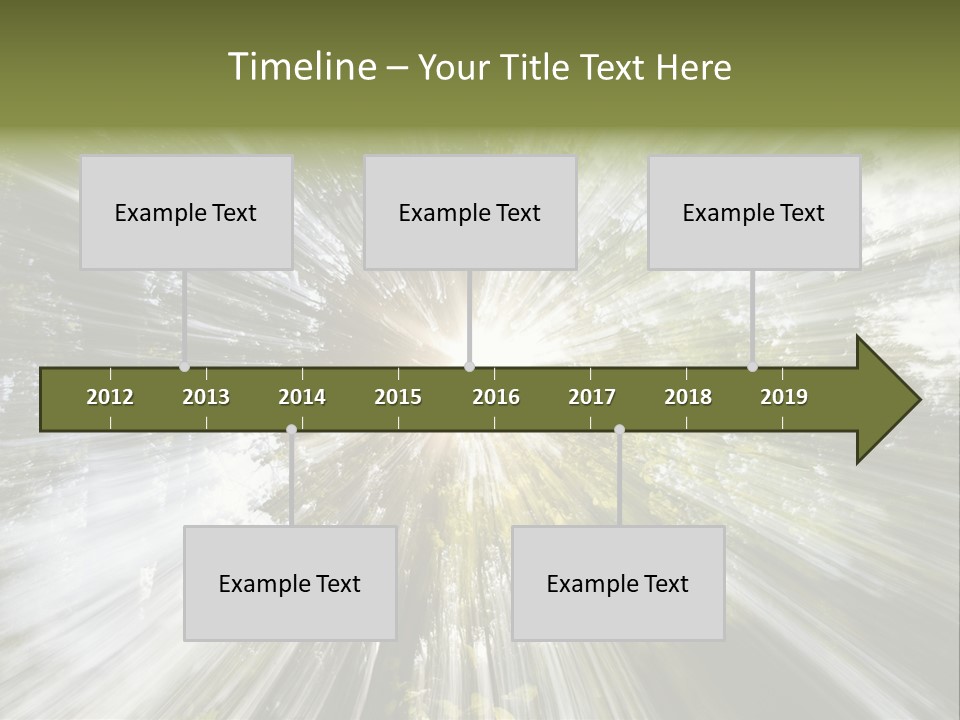A Sun Burst In The Middle Of A Forest PowerPoint Template