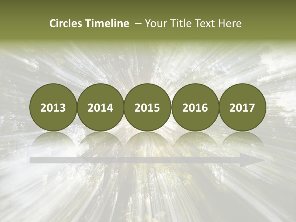 A Sun Burst In The Middle Of A Forest PowerPoint Template