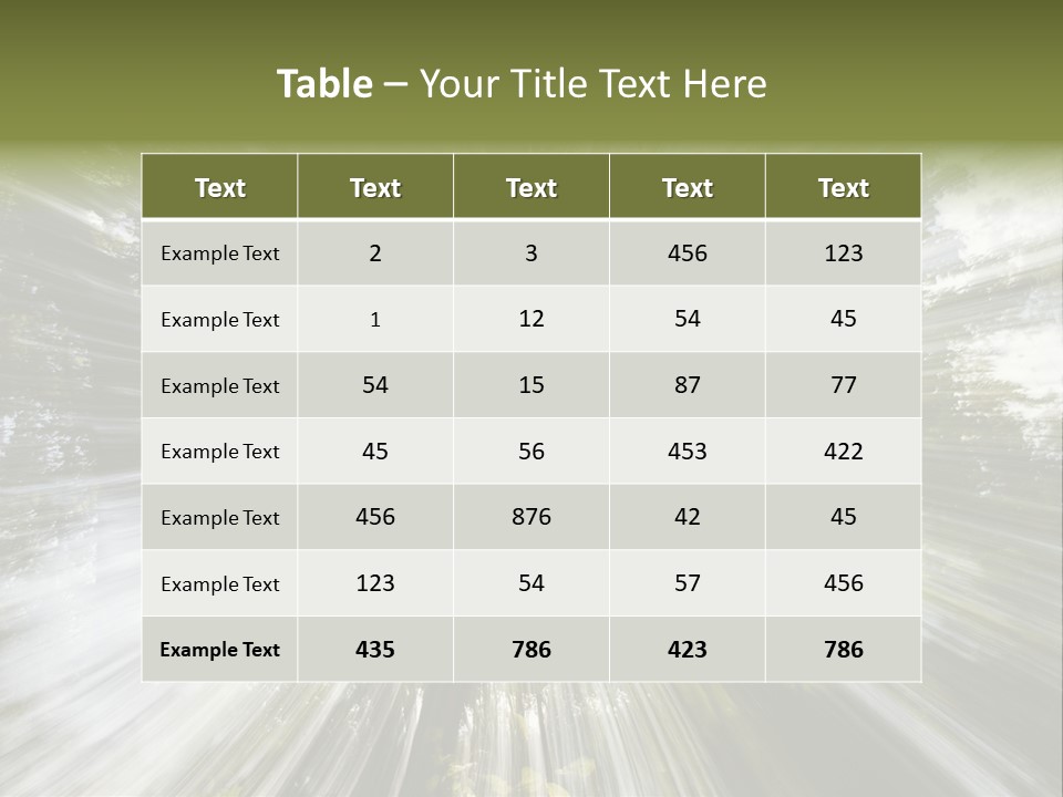 A Sun Burst In The Middle Of A Forest PowerPoint Template