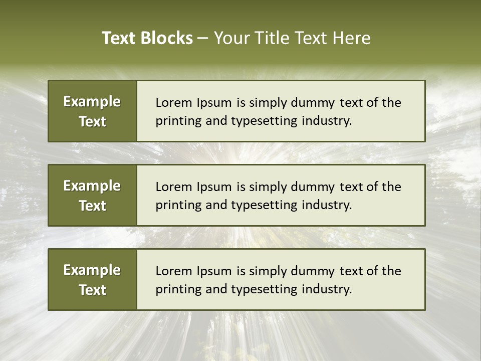 A Sun Burst In The Middle Of A Forest PowerPoint Template