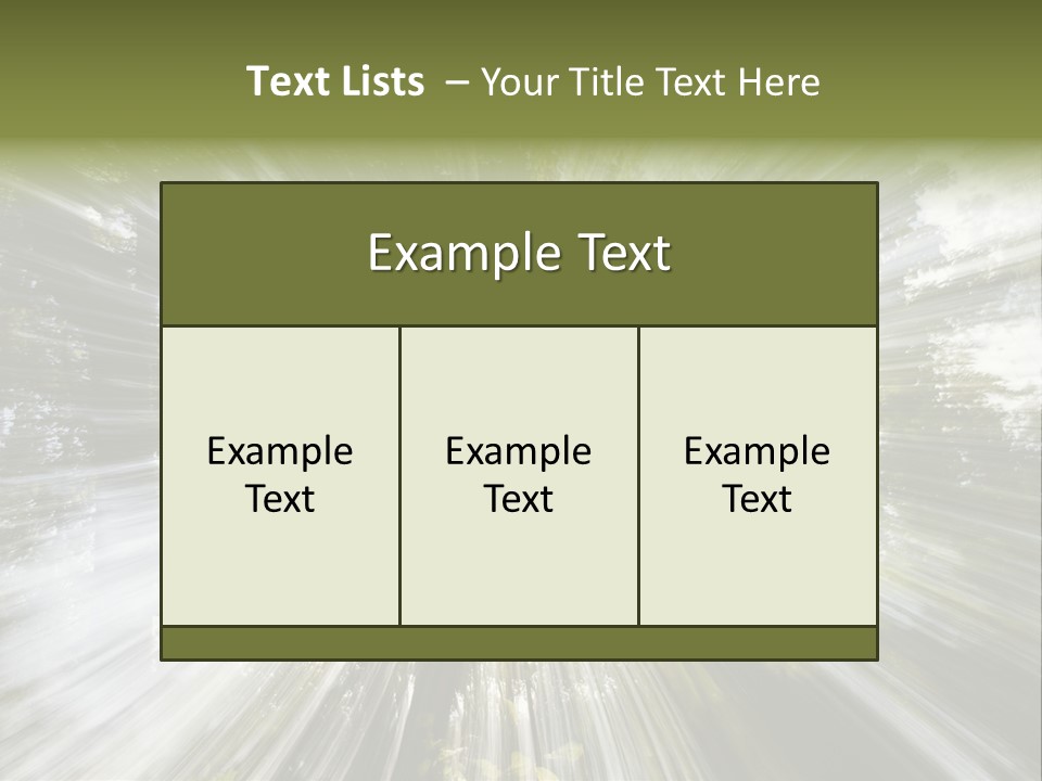 A Sun Burst In The Middle Of A Forest PowerPoint Template