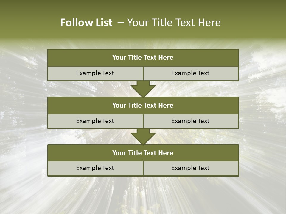 A Sun Burst In The Middle Of A Forest PowerPoint Template