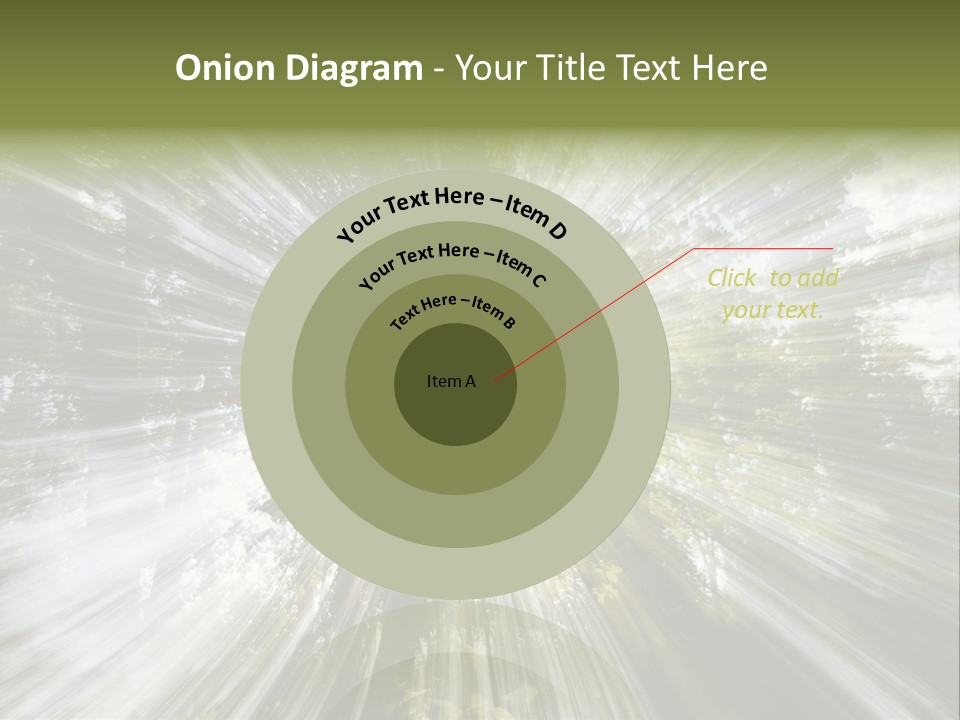 A Sun Burst In The Middle Of A Forest PowerPoint Template