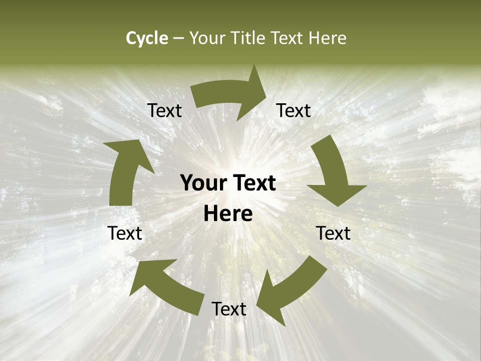 A Sun Burst In The Middle Of A Forest PowerPoint Template