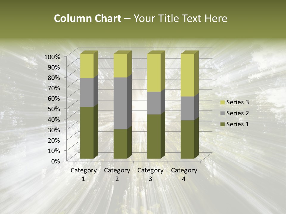 A Sun Burst In The Middle Of A Forest PowerPoint Template