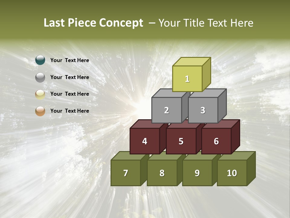 A Sun Burst In The Middle Of A Forest PowerPoint Template