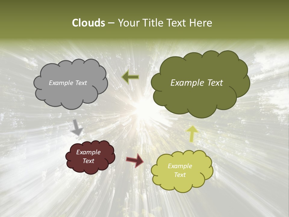 A Sun Burst In The Middle Of A Forest PowerPoint Template