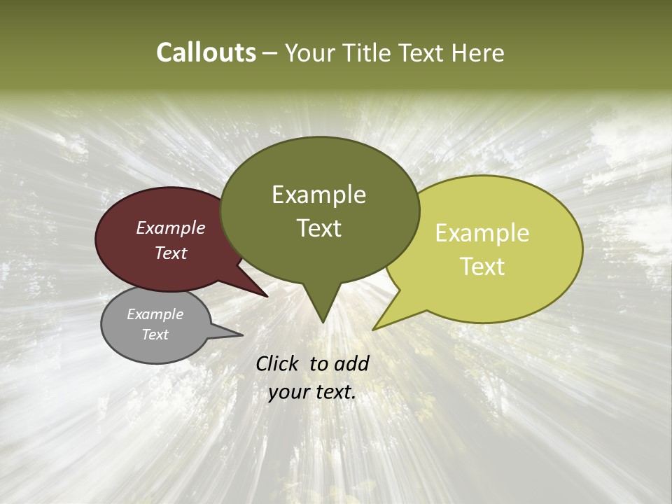 A Sun Burst In The Middle Of A Forest PowerPoint Template
