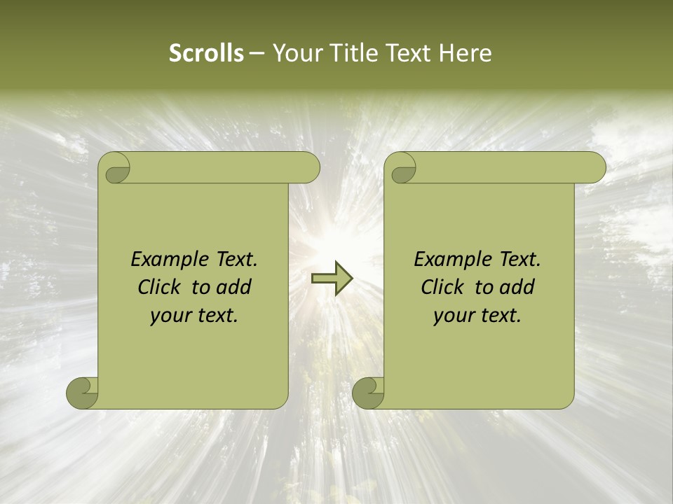 A Sun Burst In The Middle Of A Forest PowerPoint Template