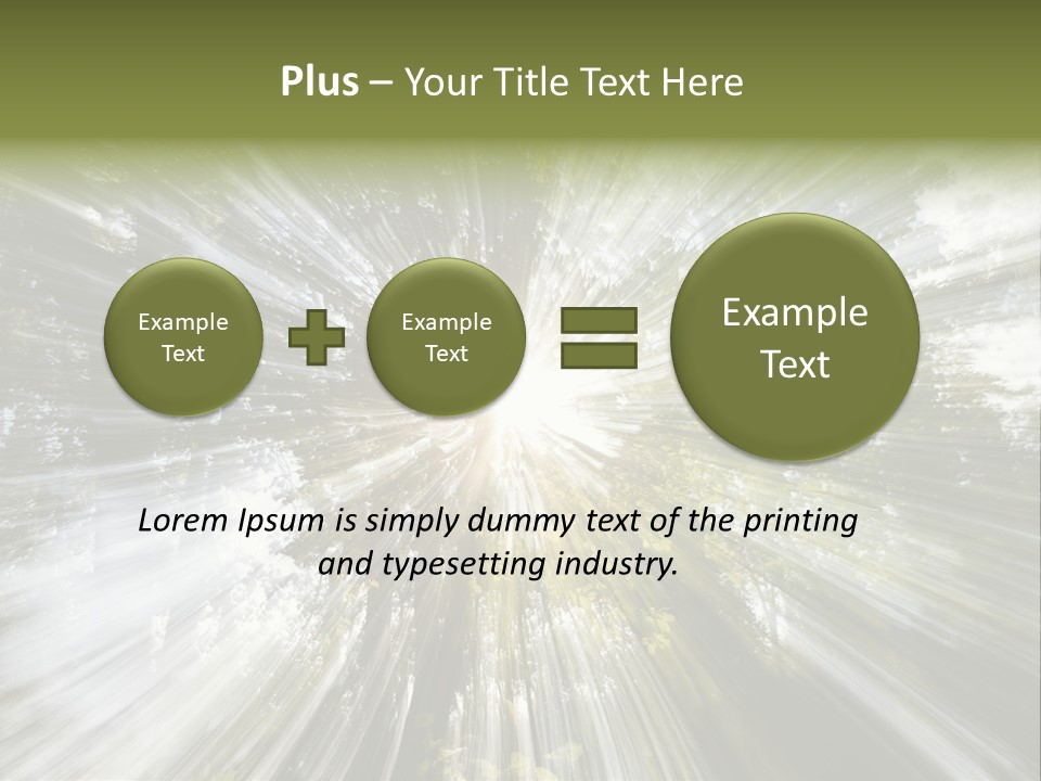 A Sun Burst In The Middle Of A Forest PowerPoint Template
