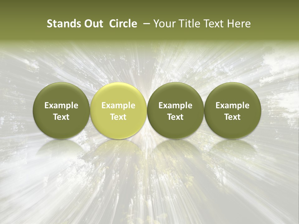 A Sun Burst In The Middle Of A Forest PowerPoint Template