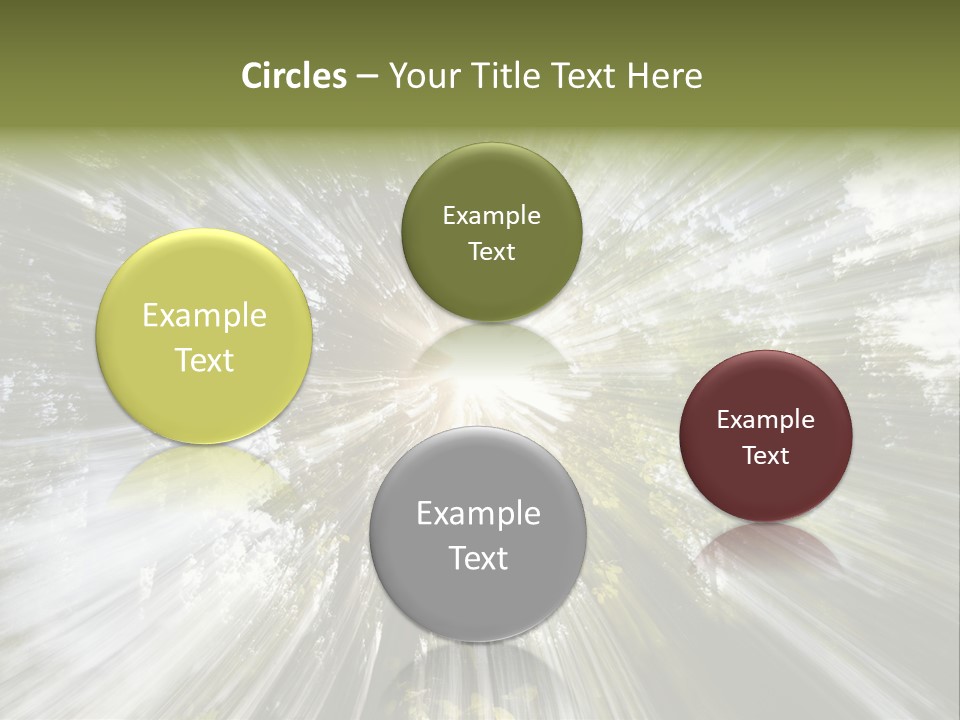 A Sun Burst In The Middle Of A Forest PowerPoint Template