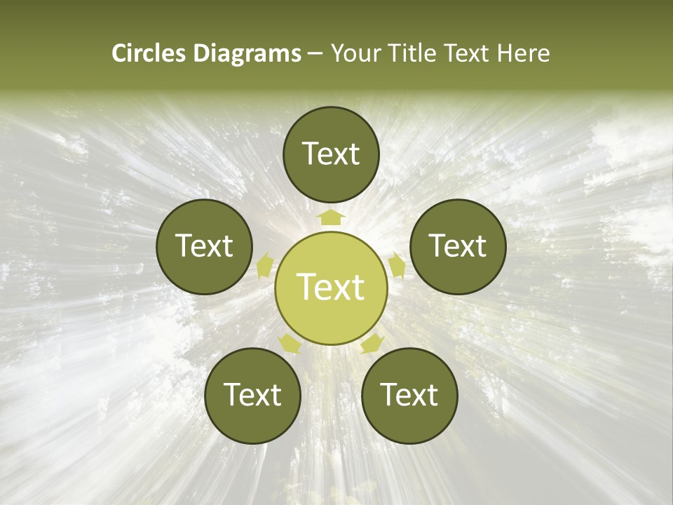 A Sun Burst In The Middle Of A Forest PowerPoint Template