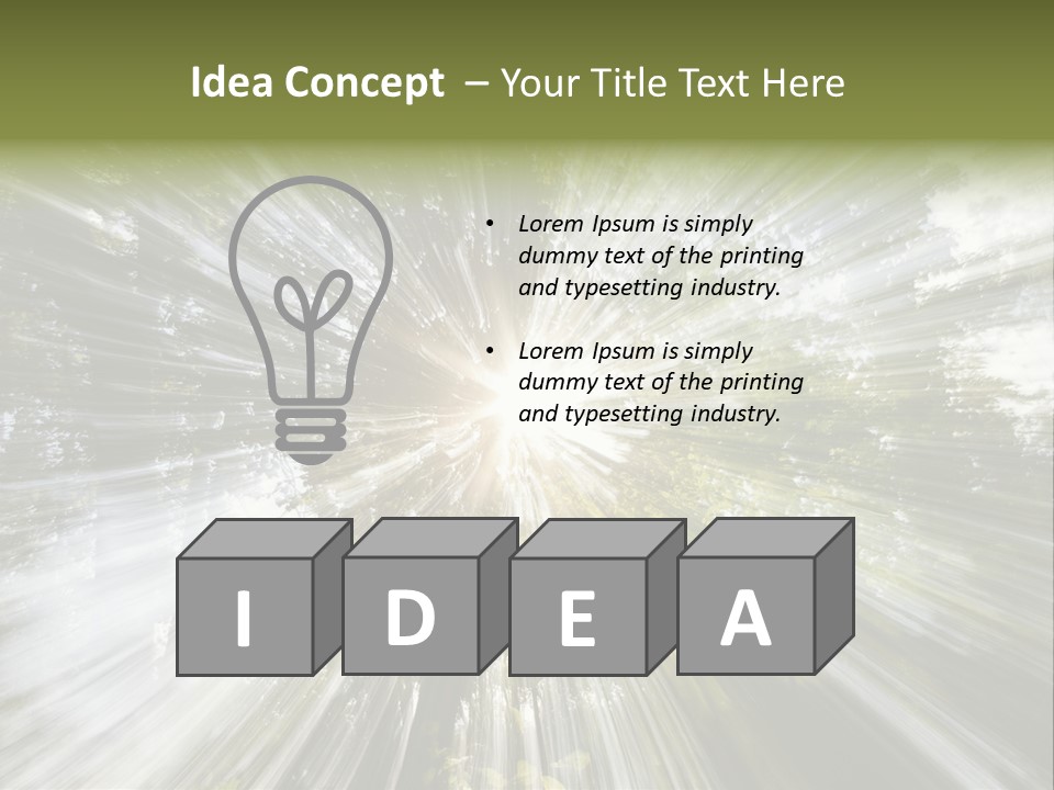 A Sun Burst In The Middle Of A Forest PowerPoint Template