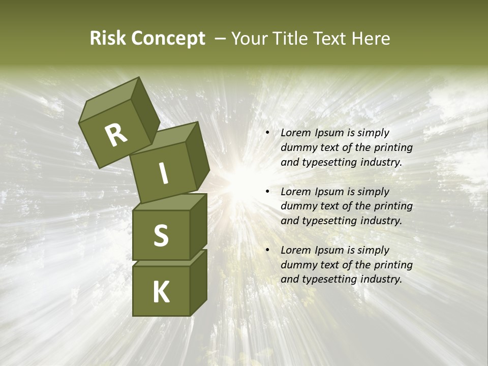 A Sun Burst In The Middle Of A Forest PowerPoint Template