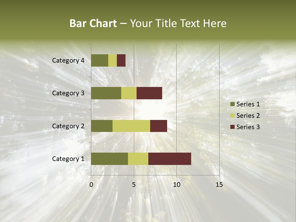 A Sun Burst In The Middle Of A Forest PowerPoint Template