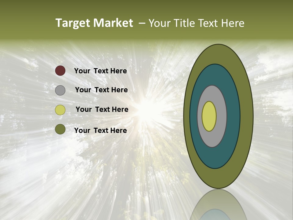 A Sun Burst In The Middle Of A Forest PowerPoint Template