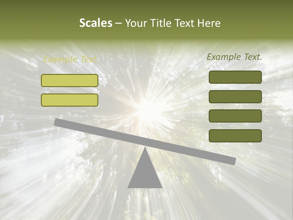 A Sun Burst In The Middle Of A Forest PowerPoint Template
