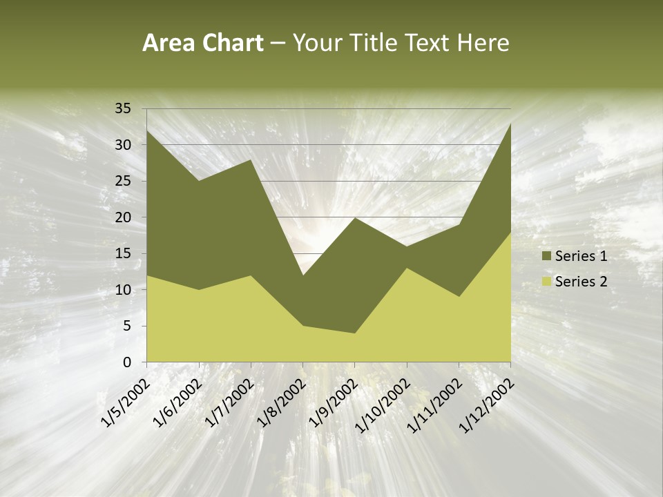 A Sun Burst In The Middle Of A Forest PowerPoint Template