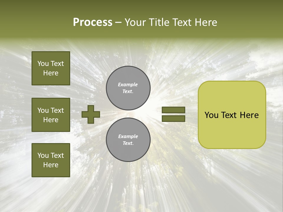 A Sun Burst In The Middle Of A Forest PowerPoint Template