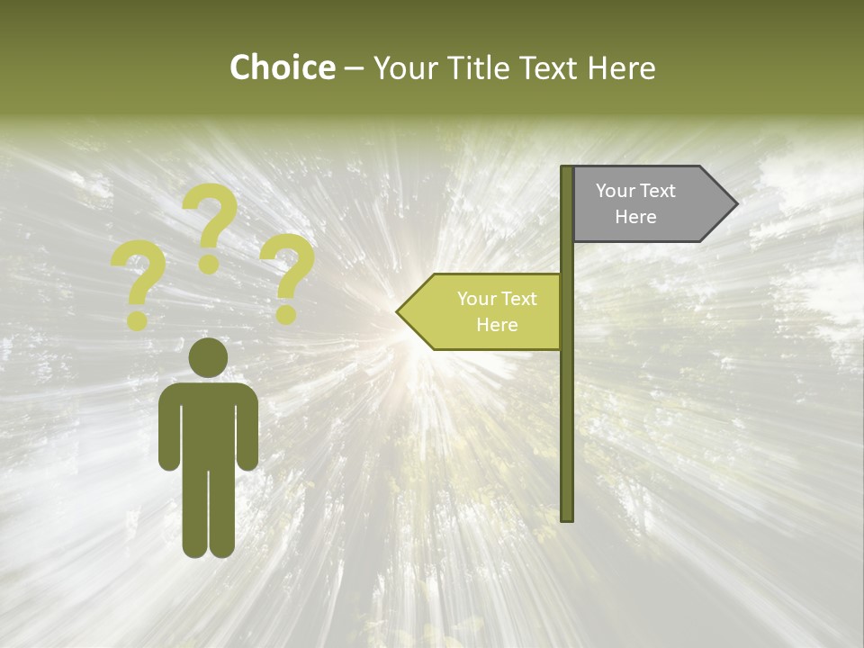 A Sun Burst In The Middle Of A Forest PowerPoint Template
