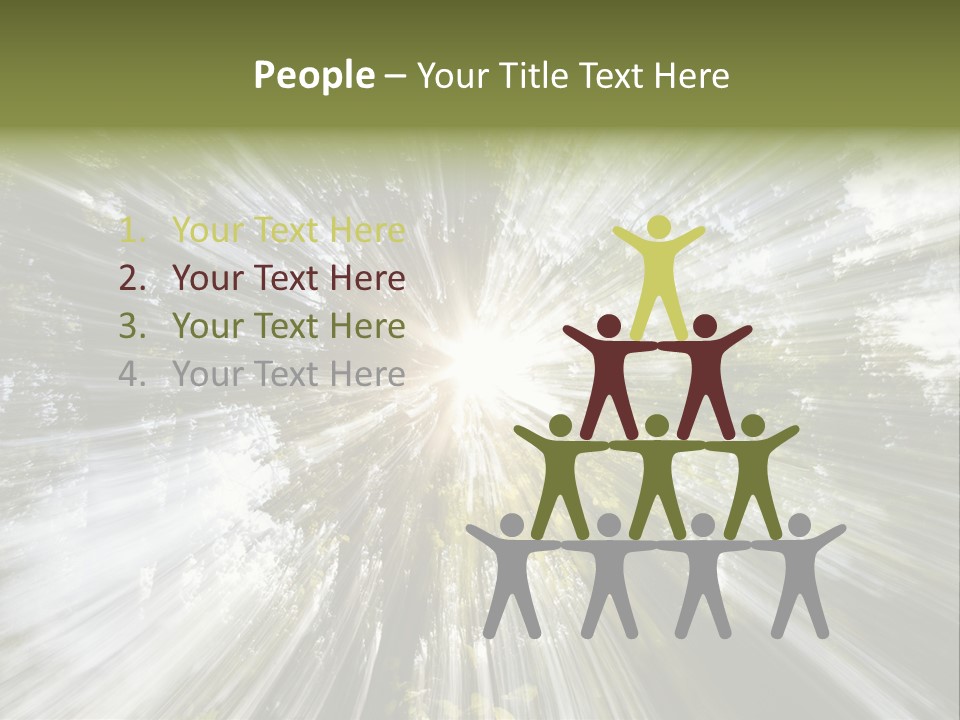 A Sun Burst In The Middle Of A Forest PowerPoint Template