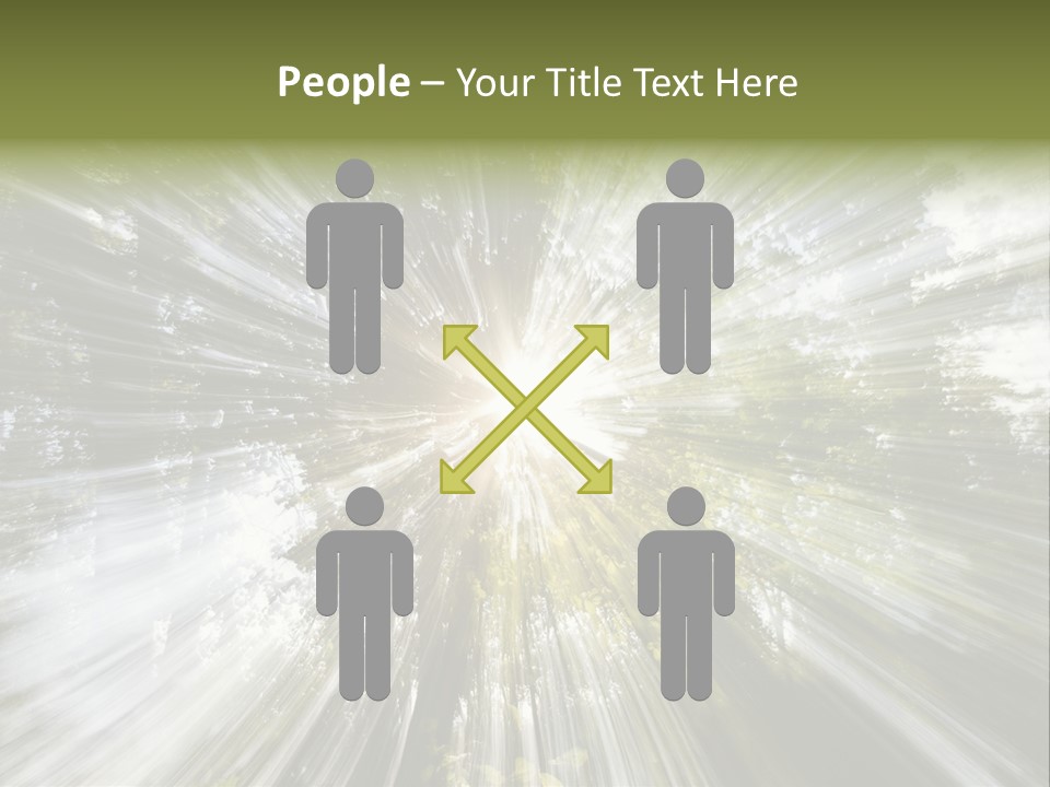 A Sun Burst In The Middle Of A Forest PowerPoint Template