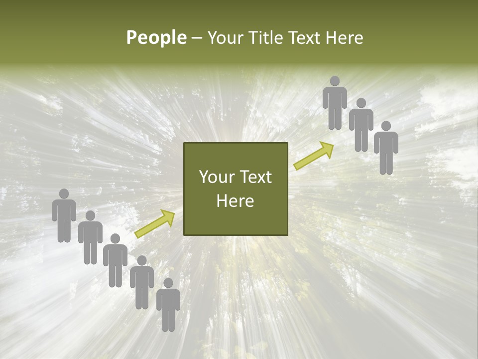 A Sun Burst In The Middle Of A Forest PowerPoint Template