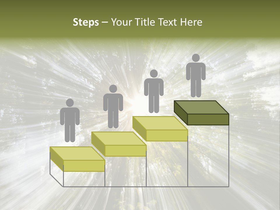 A Sun Burst In The Middle Of A Forest PowerPoint Template