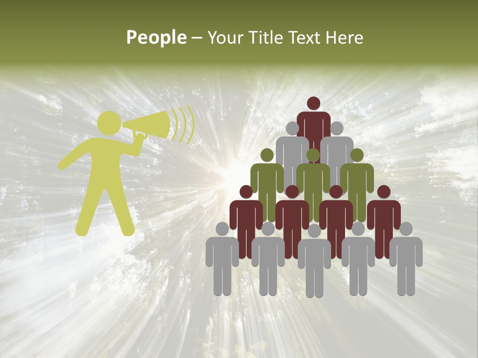 A Sun Burst In The Middle Of A Forest PowerPoint Template