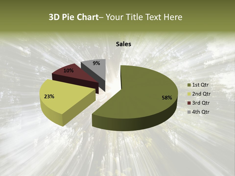 A Sun Burst In The Middle Of A Forest PowerPoint Template