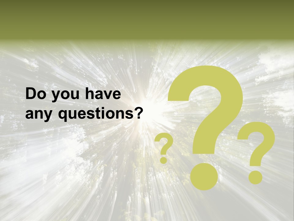 A Sun Burst In The Middle Of A Forest PowerPoint Template