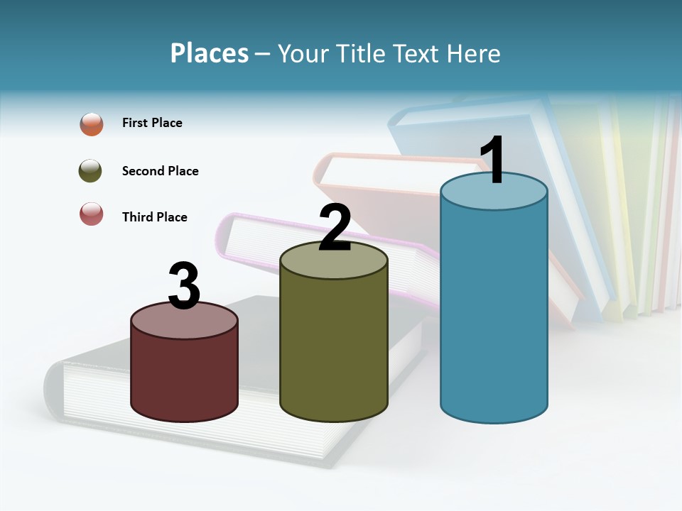 A Group Of Books Sitting On Top Of Each Other PowerPoint Template