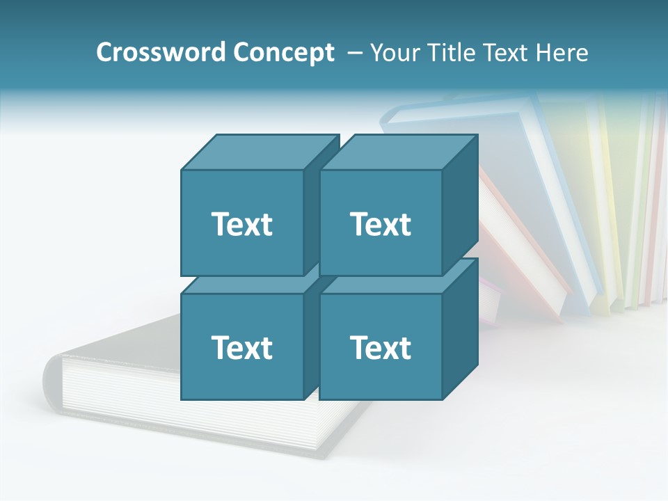 A Group Of Books Sitting On Top Of Each Other PowerPoint Template