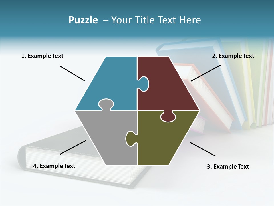 A Group Of Books Sitting On Top Of Each Other PowerPoint Template
