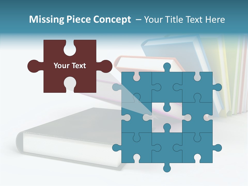 A Group Of Books Sitting On Top Of Each Other PowerPoint Template