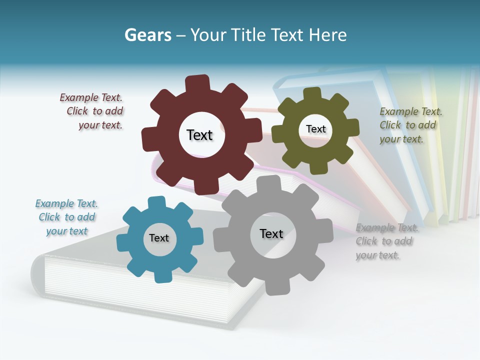 A Group Of Books Sitting On Top Of Each Other PowerPoint Template