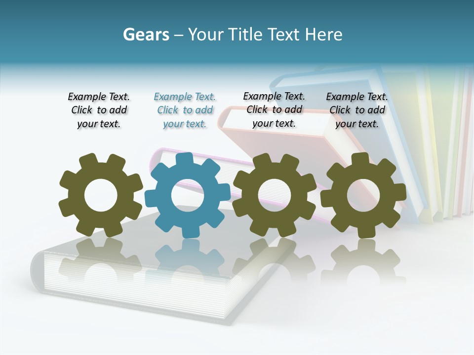 A Group Of Books Sitting On Top Of Each Other PowerPoint Template