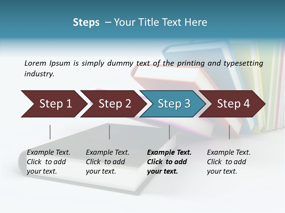 A Group Of Books Sitting On Top Of Each Other PowerPoint Template
