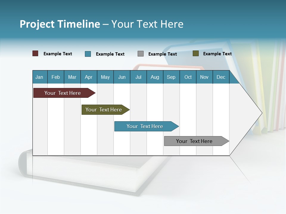 A Group Of Books Sitting On Top Of Each Other PowerPoint Template