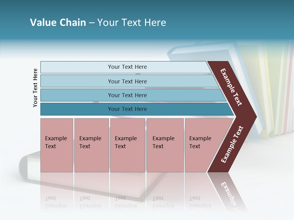 A Group Of Books Sitting On Top Of Each Other PowerPoint Template