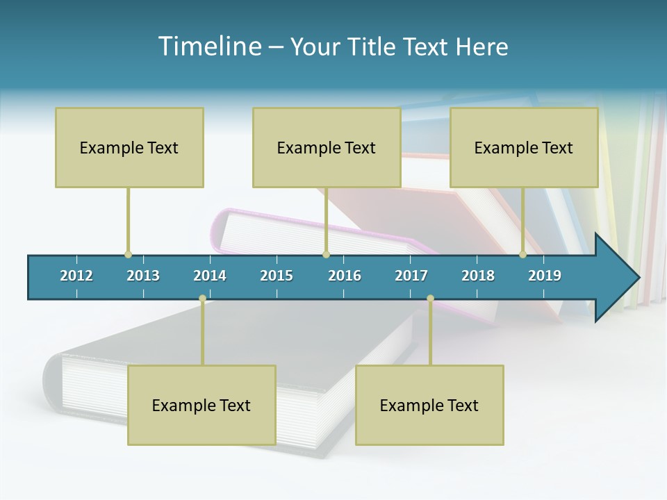 A Group Of Books Sitting On Top Of Each Other PowerPoint Template