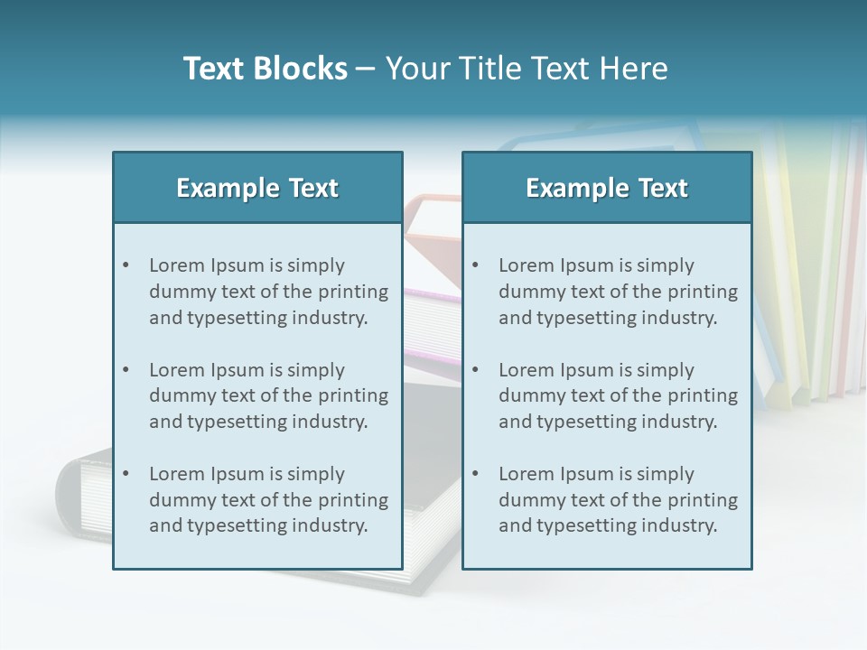 A Group Of Books Sitting On Top Of Each Other PowerPoint Template