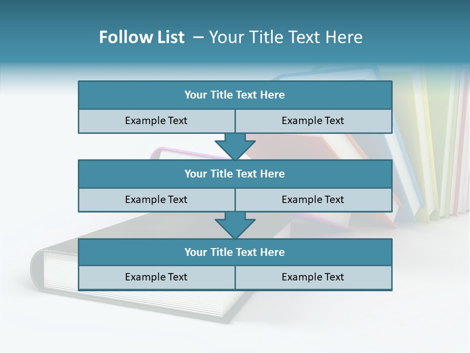 A Group Of Books Sitting On Top Of Each Other PowerPoint Template